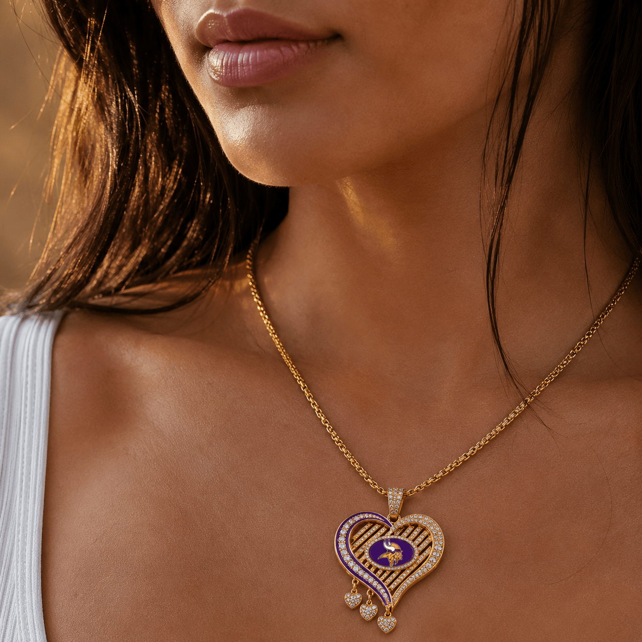 MNV Solid Gold Chain with Diamond Pendant TMH