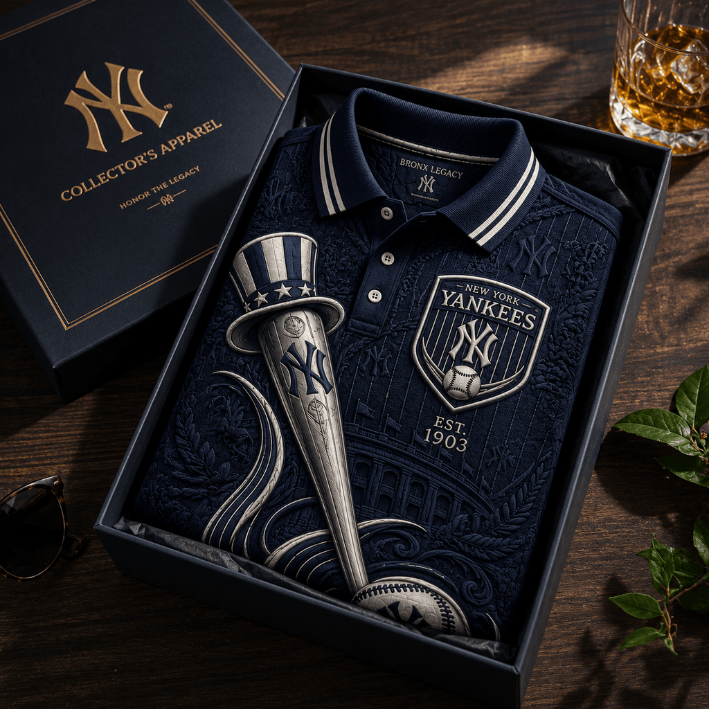 PREMIUM NYY EMBOSS POLO SHIRT HQH