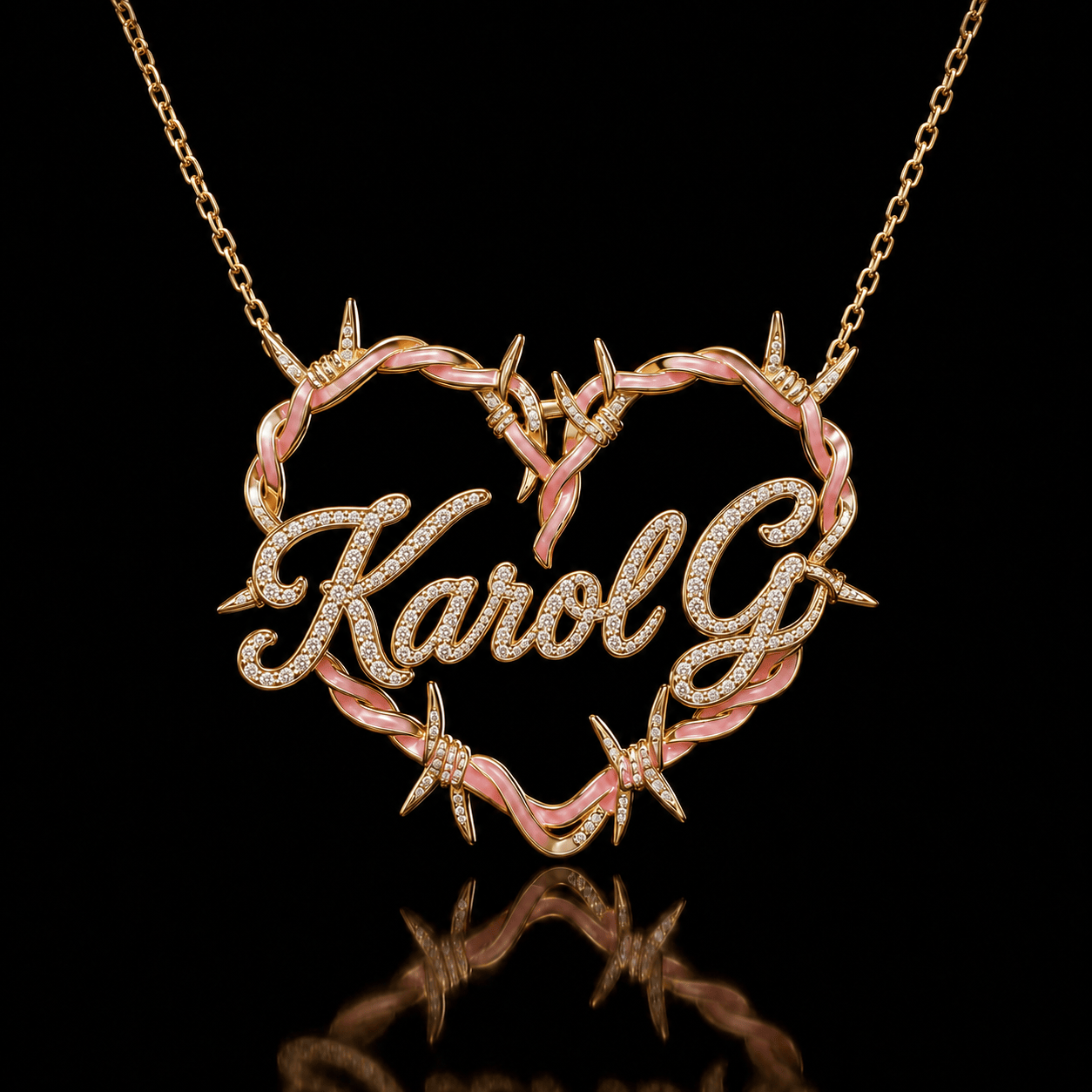 KRG Solid Gold Chain with Diamond Pendant BMD