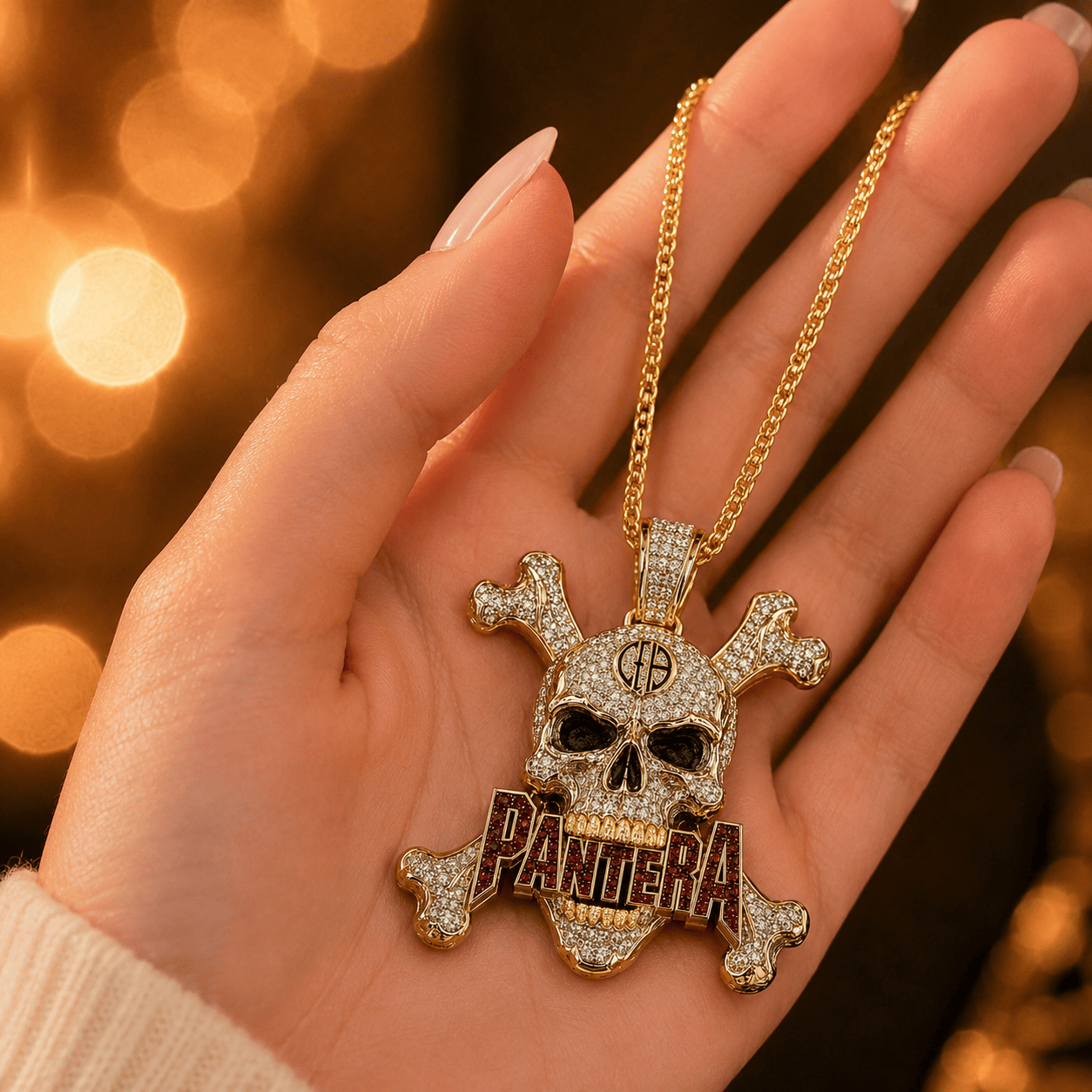 PTR Solid Gold Chain with Diamond Pendant TMH