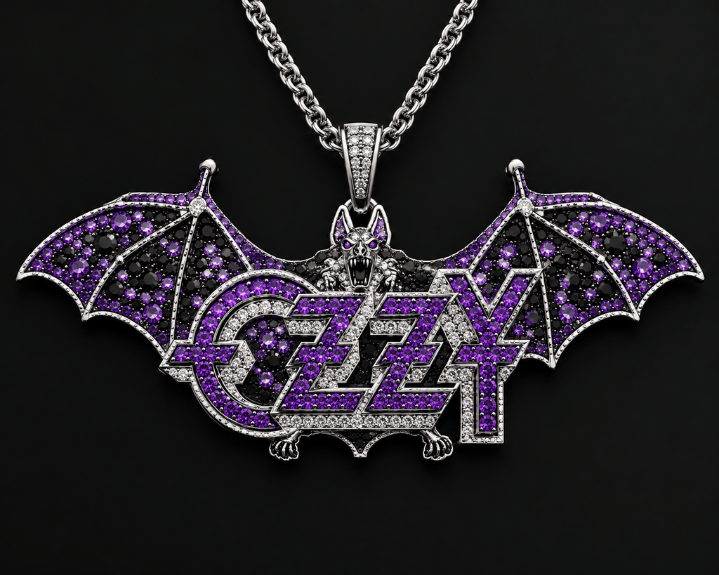 OZY Solid Sliver Chain with Diamond Pendant TTTT
