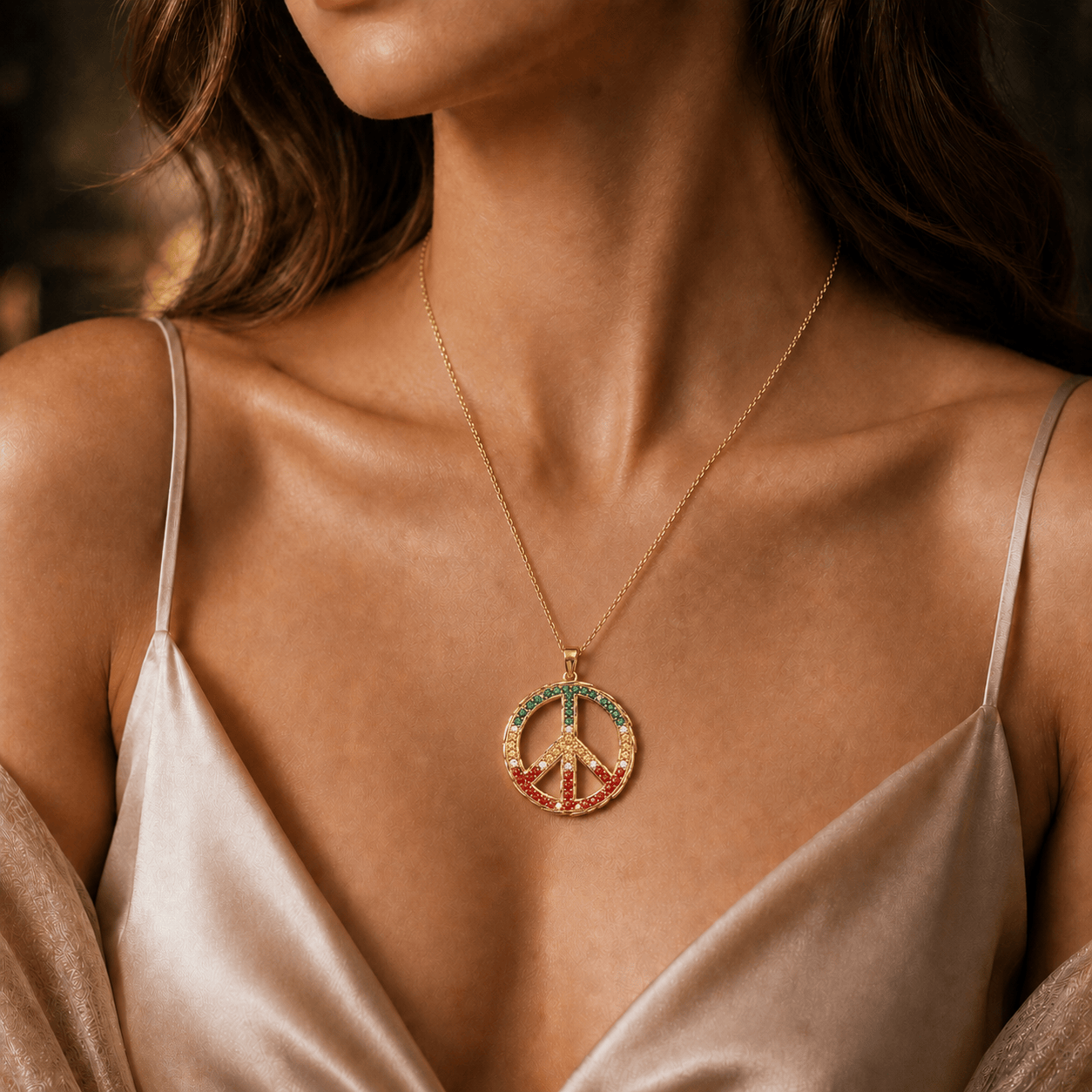 BML Solid Gold Chain with Diamond Pendant TMH