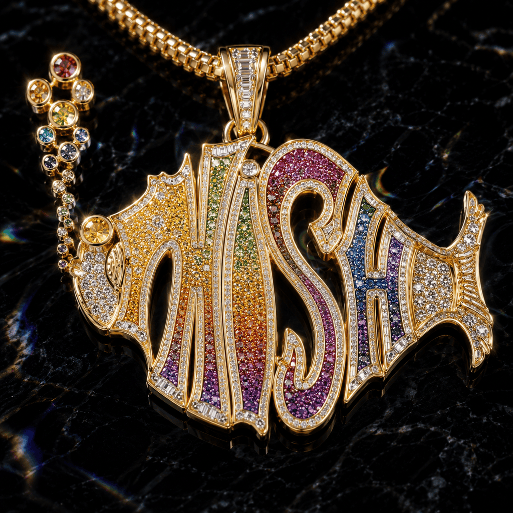 PIH Solid Gold Chain with Diamond Pendant BMD