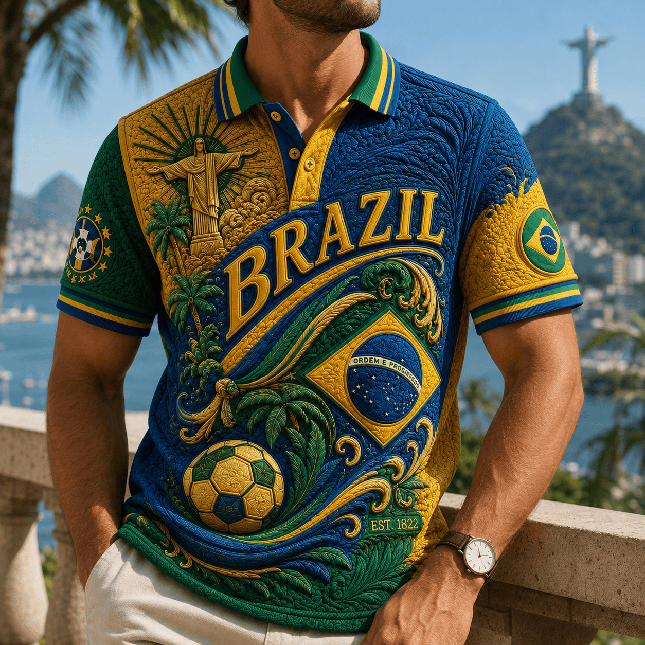 PREMIUM BRZ EMBOSS POLO SHIRT HQH