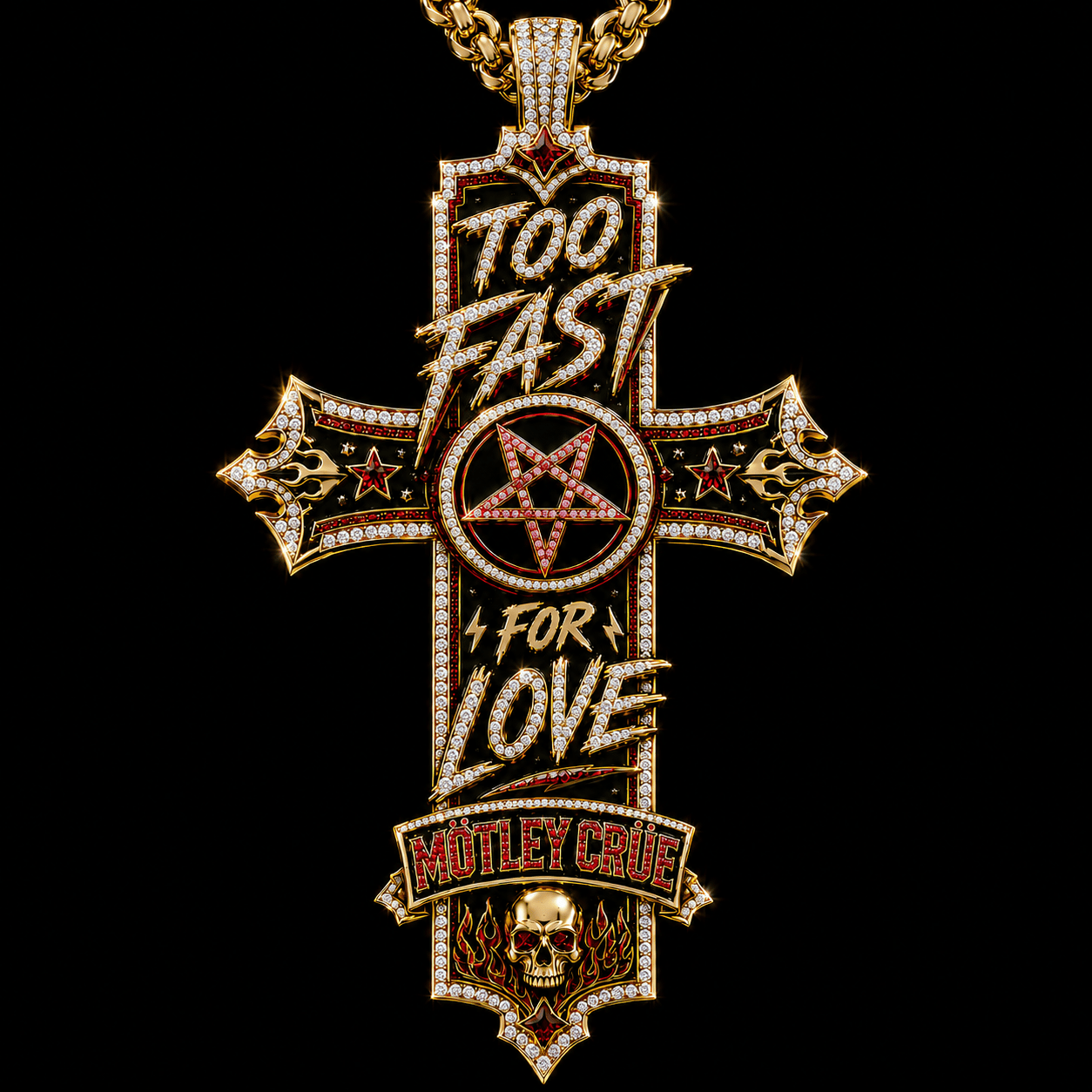 MTLC Solid Gold Chain with Diamond Pendant TTTT