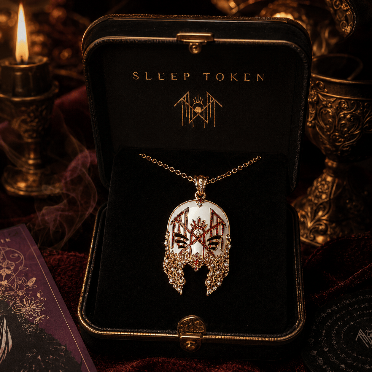 SLTK Solid Gold Chain with Diamond Pendant BMD