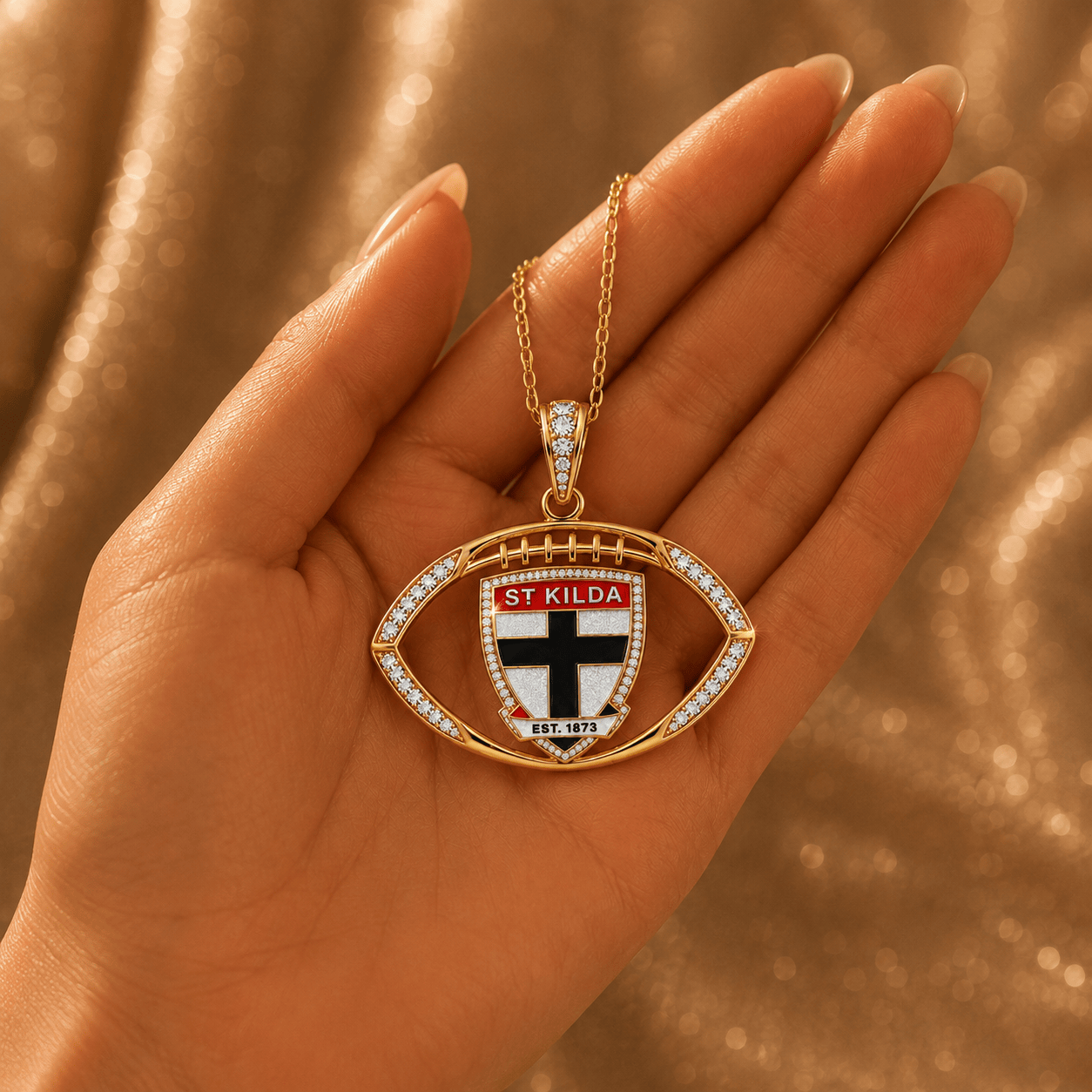 SKD Solid Gold Chain with Diamond Pendant NHVH