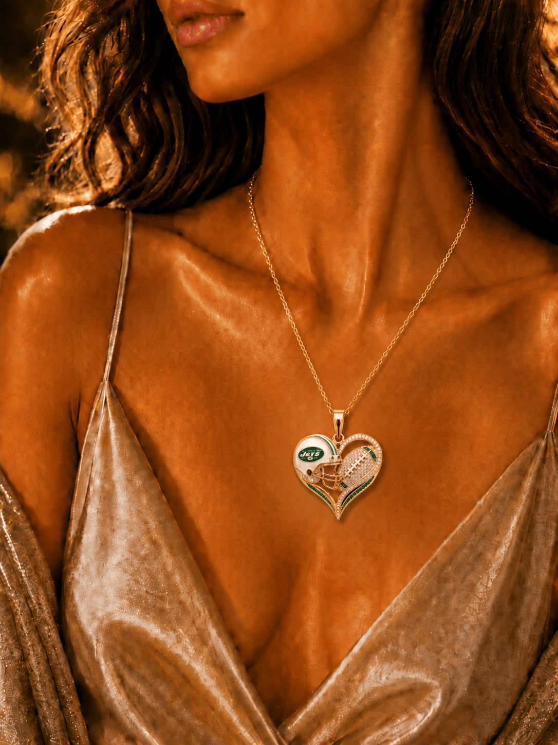 NYJ Solid Gold Chain with Diamond Pendant TMH