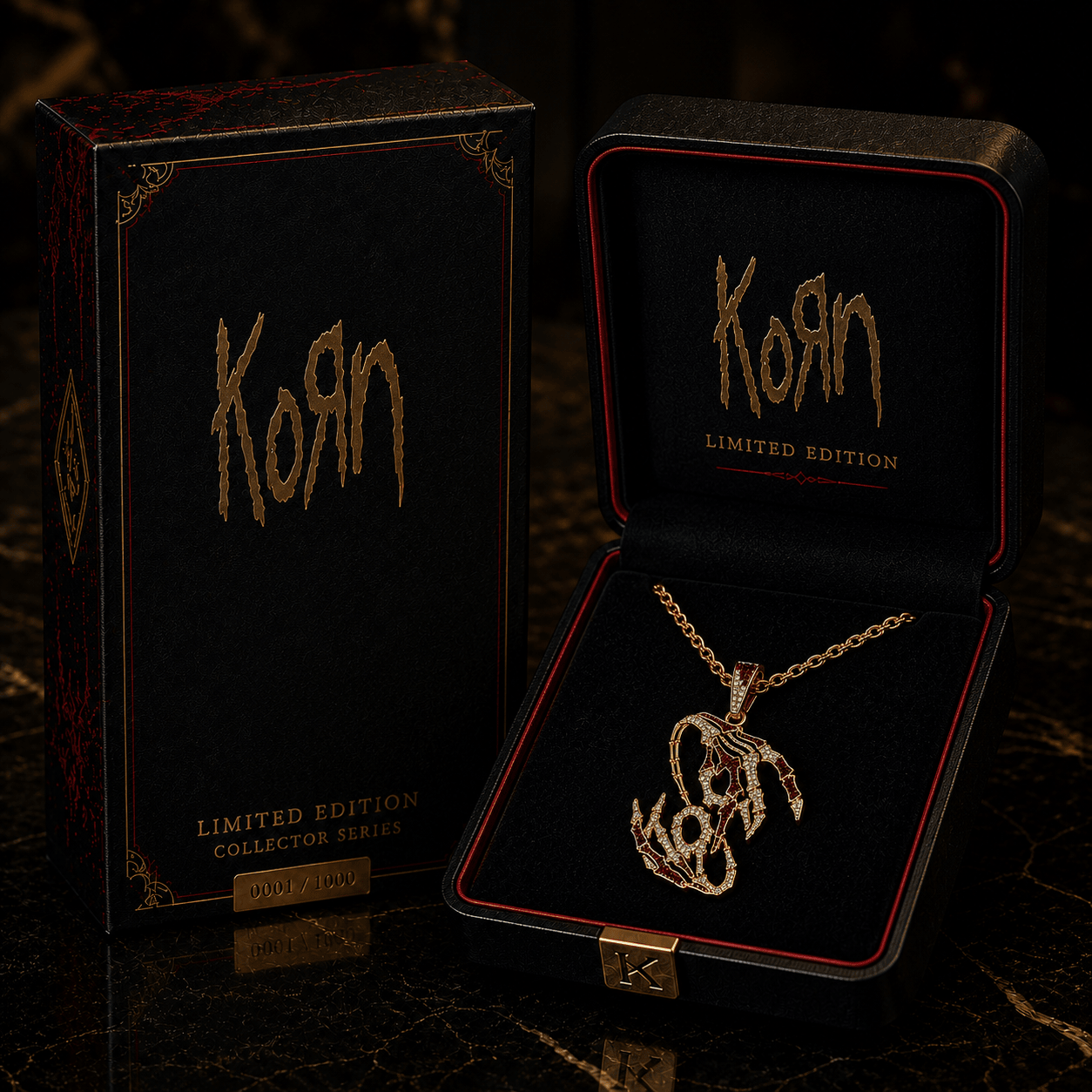 KRN Solid Gold Chain with Diamond Pendant TTTT