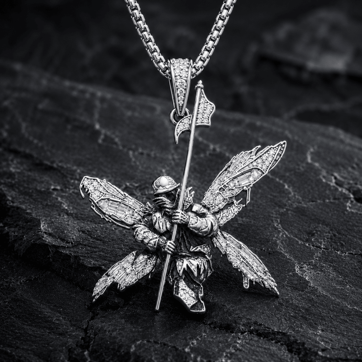 LKP Solid Sliver Chain with Diamond Pendant TTTT