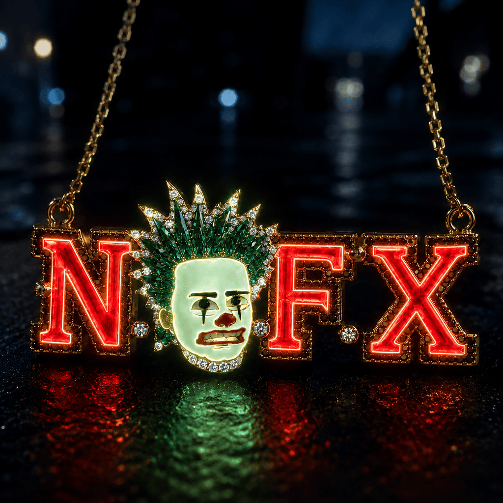 NOFX Solid Gold Chain with Diamond Pendant BMD