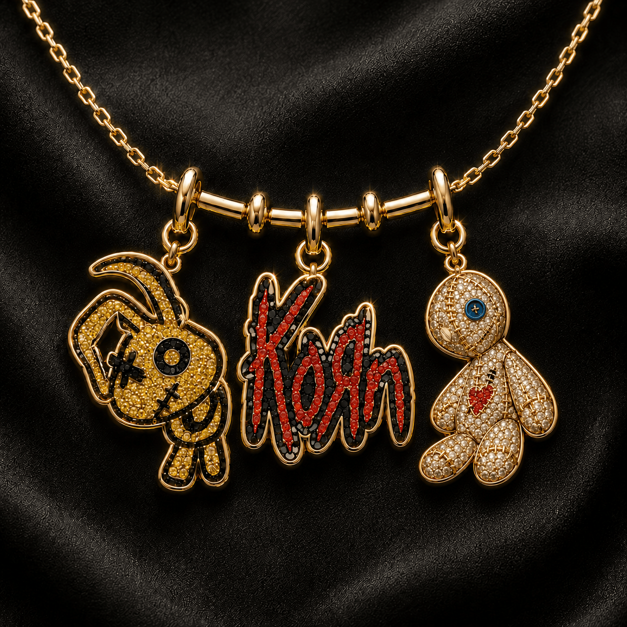 KRN Solid Gold Chain with Diamond Pendant BMD