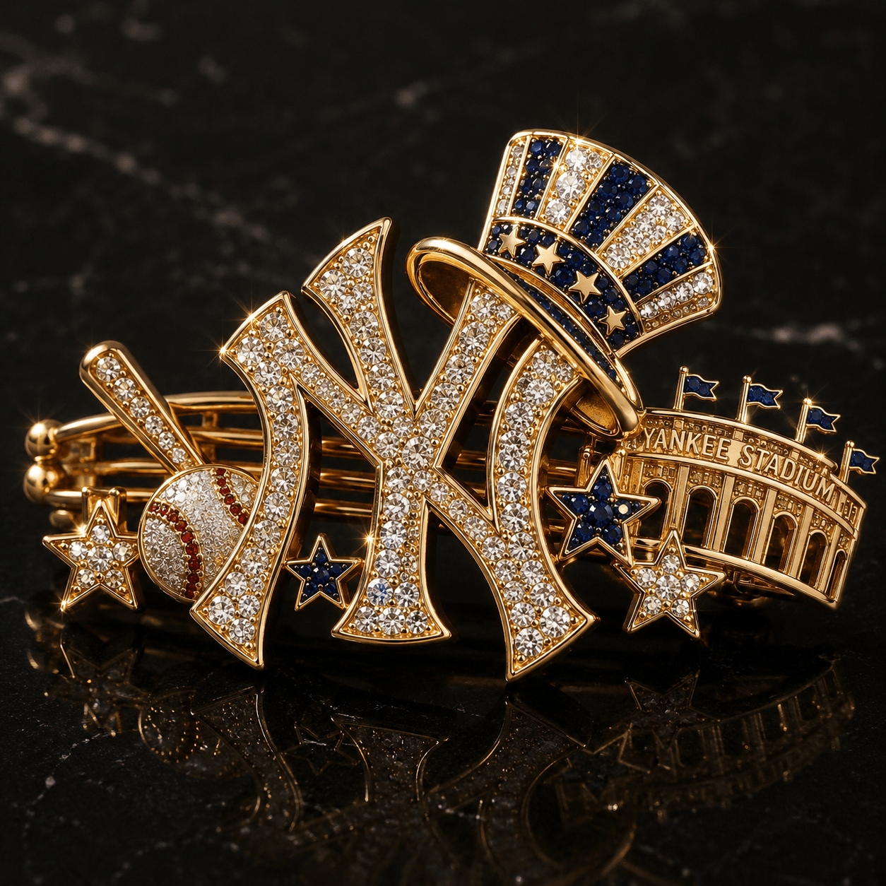 NYY Elegant Gold Hair Clip For Women BMD
