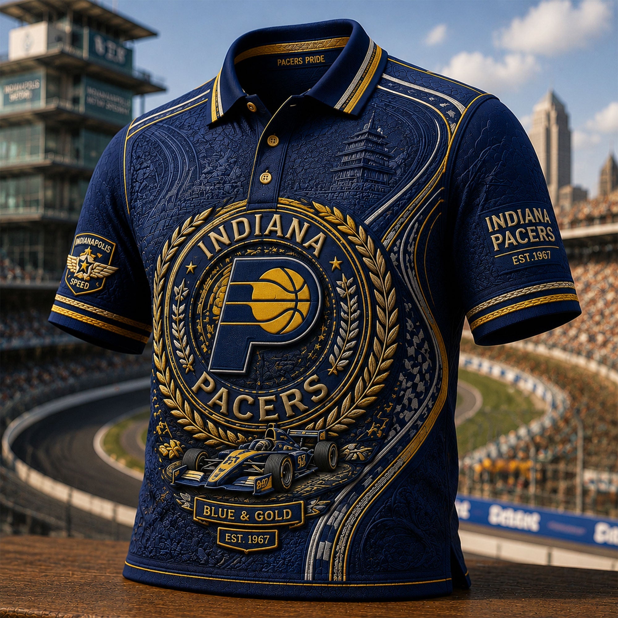 PREMIUM IDP EMBOSS POLO SHIRT DBD