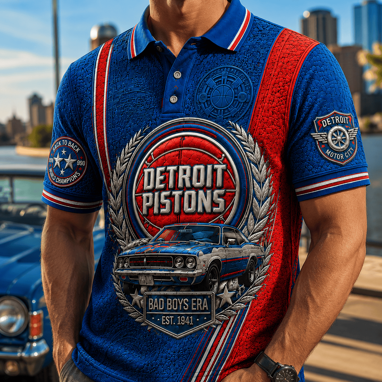 PREMIUM DTP EMBOSS POLO SHIRT DBD