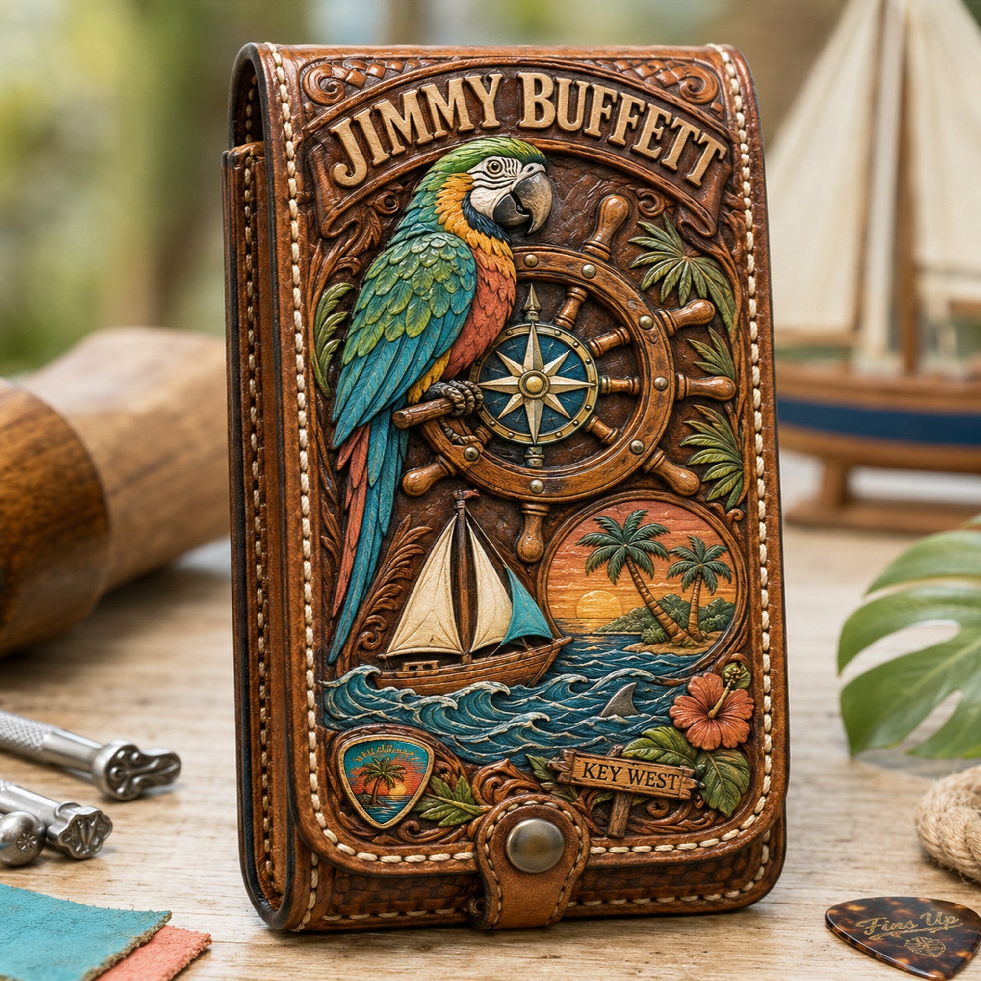 JMBF Western Leather Belt Phone Holster HTTT