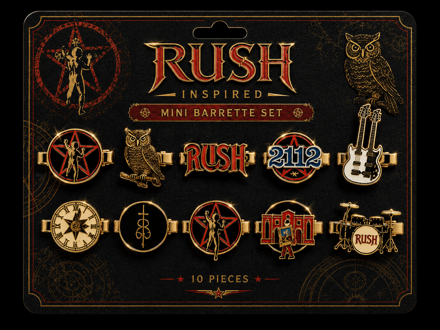 RSH Elegant Gold Mini Barrettes for Women TMH
