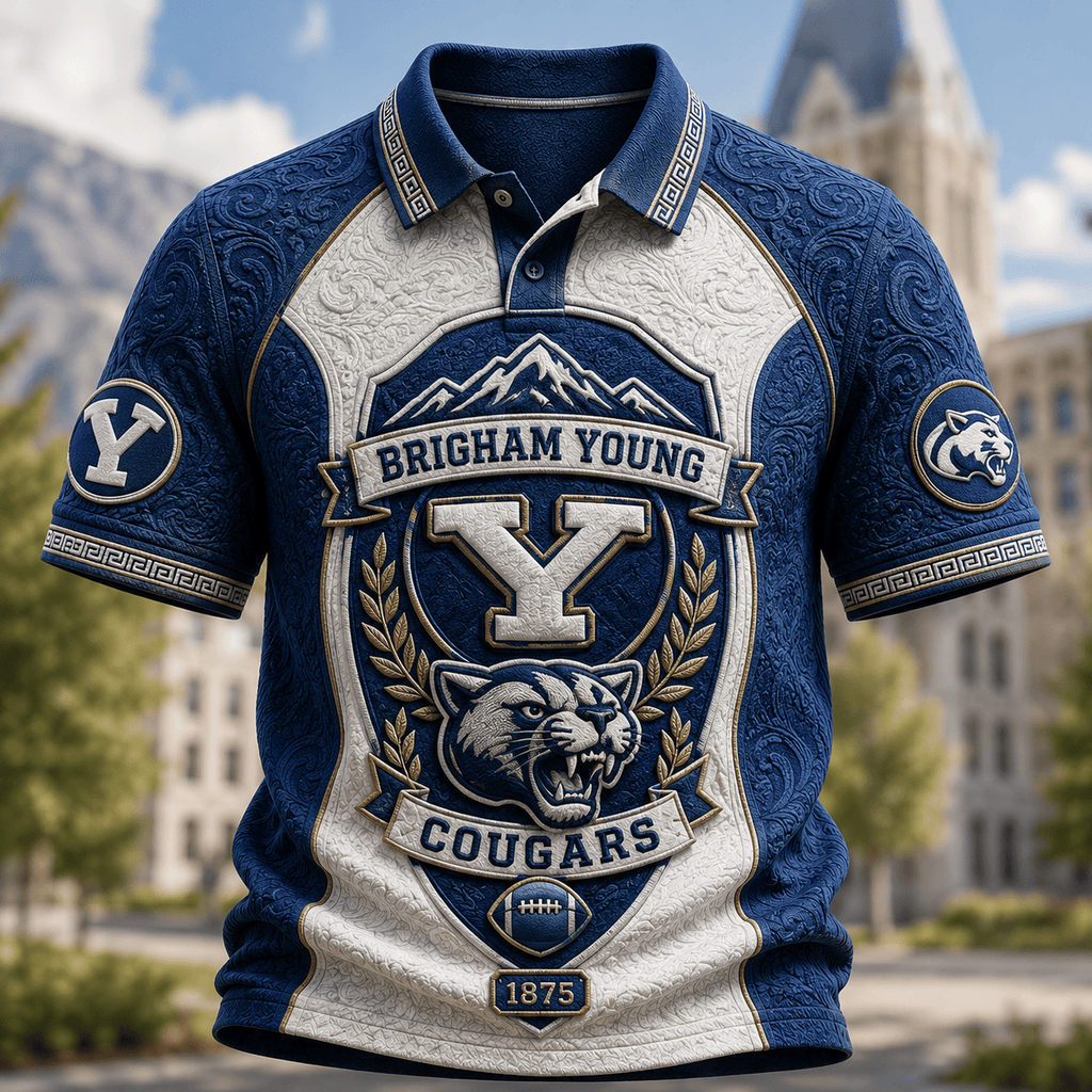 PREMIUM BYU EMBOSS POLO SHIRT HQH
