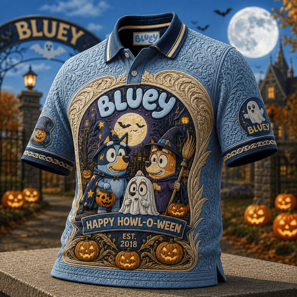 PREMIUM BLU EMBOSS POLO SHIRT NTNA