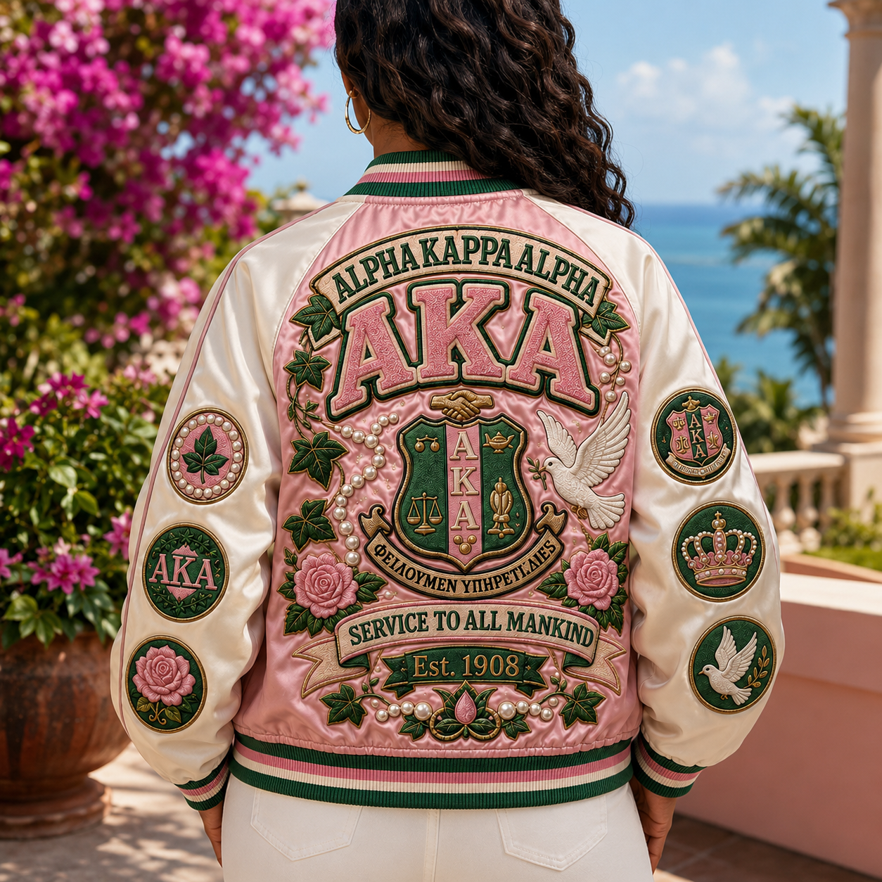 PREMIUM AKA SATIN BASEBALL JACKET NTNA