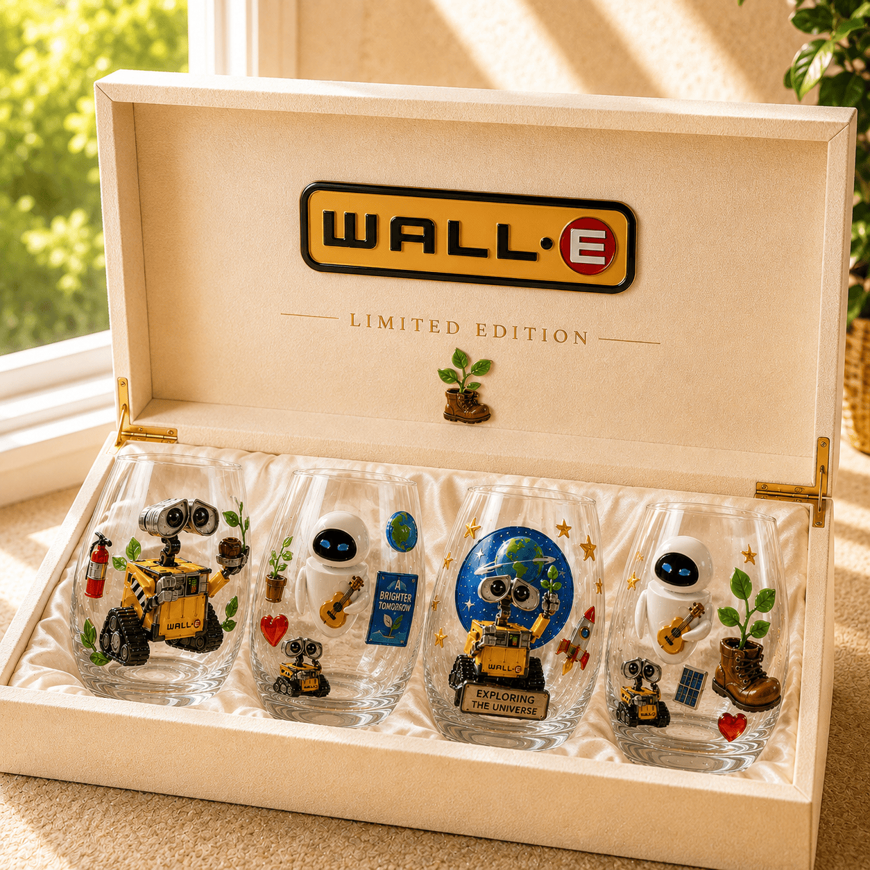 Premium WLLE Stemless Wine Glass Set TMH