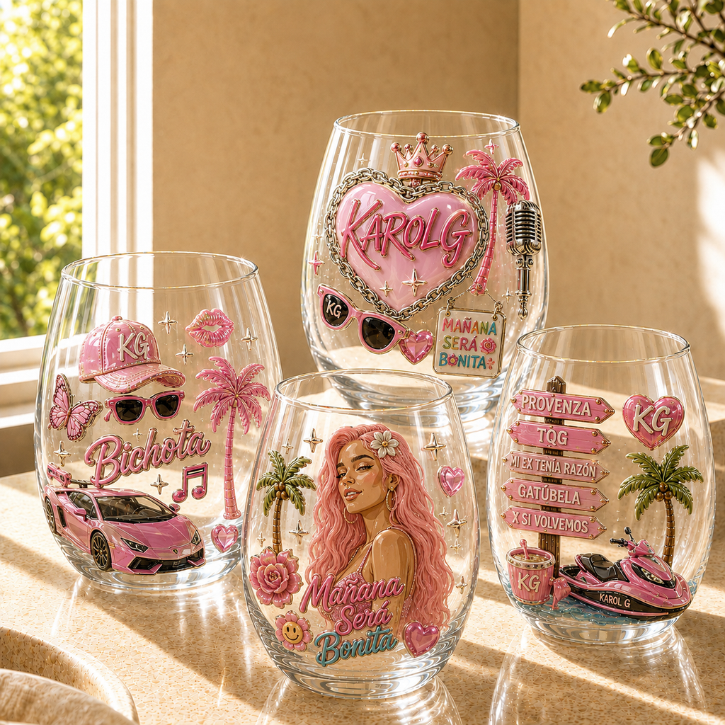 Premium KRG Stemless Wine Glass Set TMH
