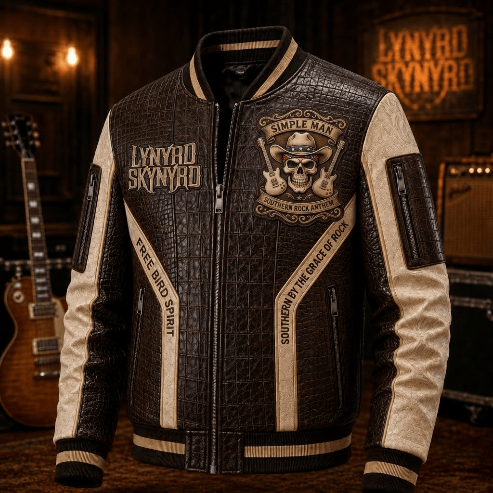 Premium LNSN Leather Zipper Jacket TTMH