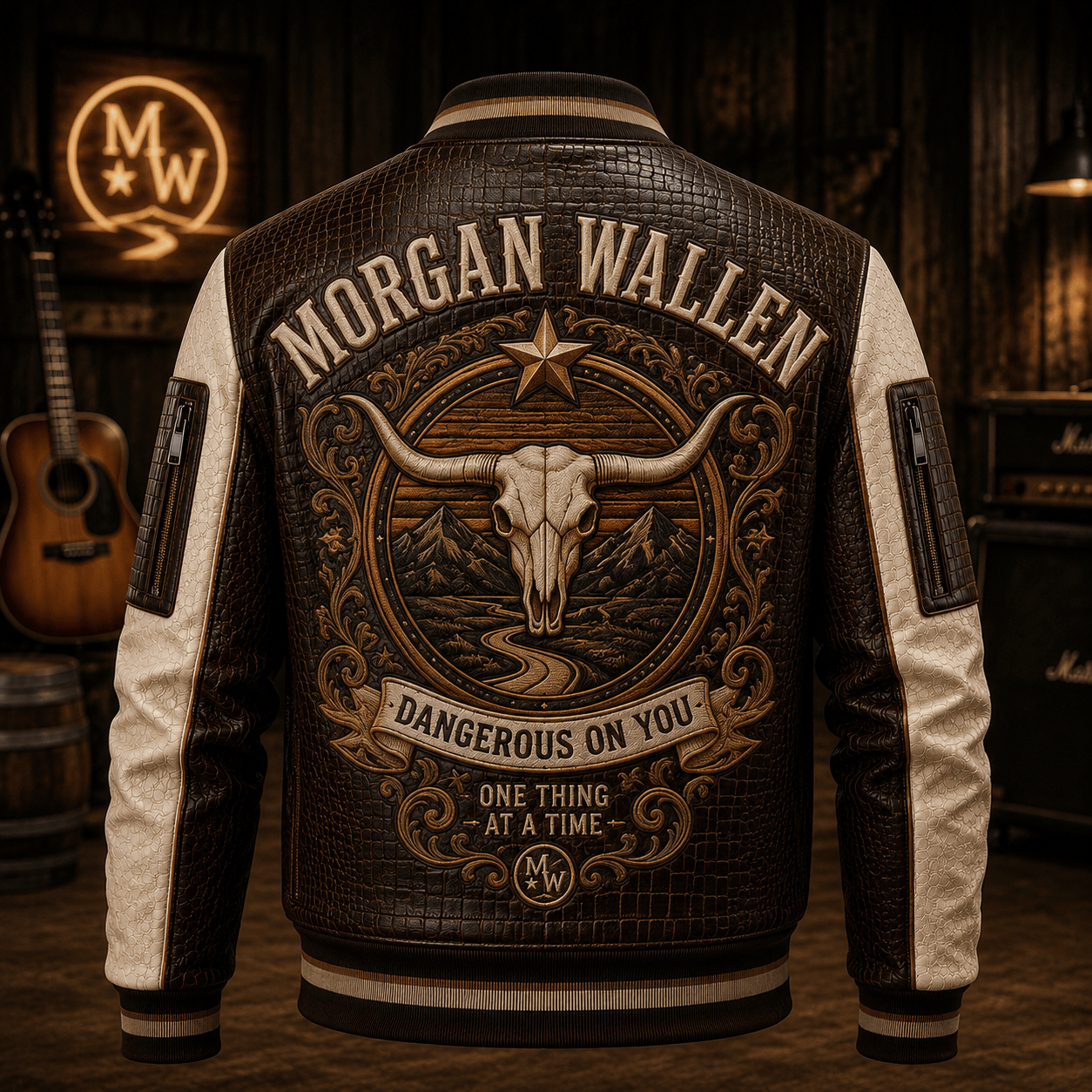 Premium MGWL Leather Zipper Jacket TTMH