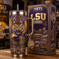 LSU 40oz Tumbler With Handle TTNL