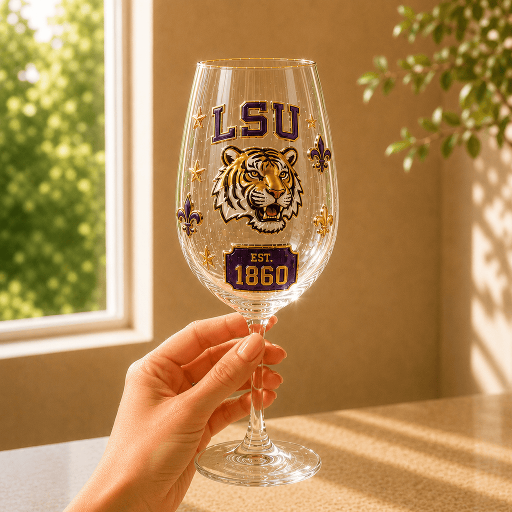 Premium LSU Wine Glass Cup NHVH
